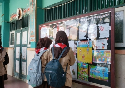 Publikasi Mading SMK Baitussalam Pekalongan dengan tema HUT RI ke 79.